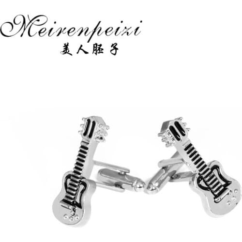 K-pop Personalized Custom Guitar Cufflinks Electric Guitarist Wedding Cuffs Unique Gifts for Musician Music Cufflinks