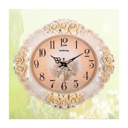 Creative Decorative Wall Clock Living Room Creative Mute Retro Garden Art Clock Modern Fashion Wall Flower Clock Decoration