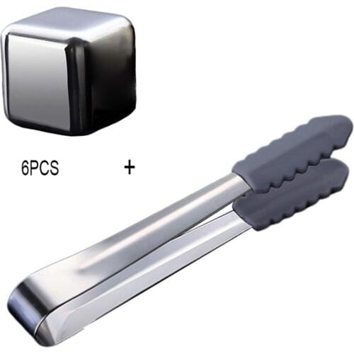 1 Box Stainless Steel Ice Cubes 304 Metal Quick-Frozen Ice Wine Stone Ice Granules Ice Clips Ice Hockey Whiskey