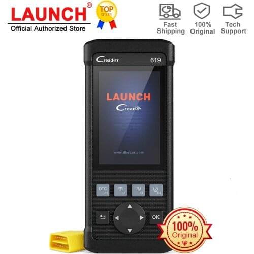 Launch CR619 OBD2 Scanner ABS SRS Airbag Scan Engine Diagnostic Tool Read/Clear DTCs OBDII Profession Scanner Free Update Online