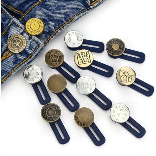 Metal Snap Fastener Press Stud Sewing Buttons for Clothing Jeans Perfect Fit Adjust Pant Button Waist Free Nail Easy Use