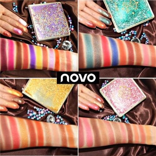 12 Colors Nude Eyeshadow Kit Matte Glitter Eyeshadow Palette Makeup Diamond Glitter Metallic Shiny Nude Eye Pigment Cosmetics