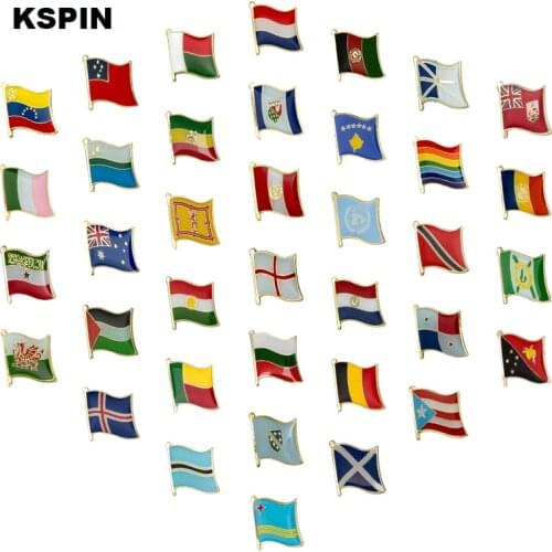 National Flag Lapel Pin Country Flag Badge Flag Brooch International Travel Pins Collections
