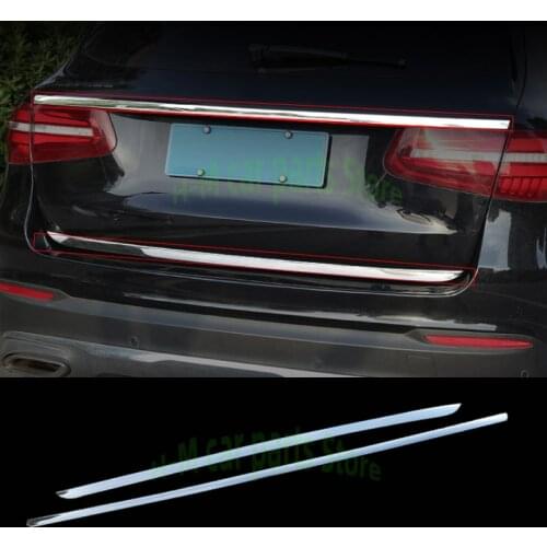 Upper Rear Tailgate Trunk Tail Door Overlay Strip Cover Trim Fit For Mercedes Benz GLC X253 2016 - 2019 Auto Accessories