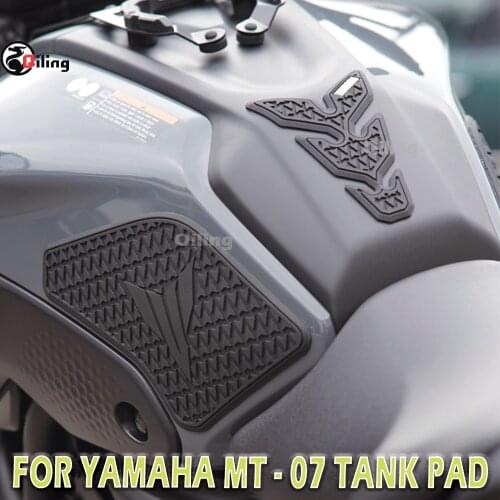 For Yamaha tank pad MT 07 MT07 MT-07 2021 motorcycle tank stickers Fuel Tank Side stickers Decal Knee Grip Traction tank decal