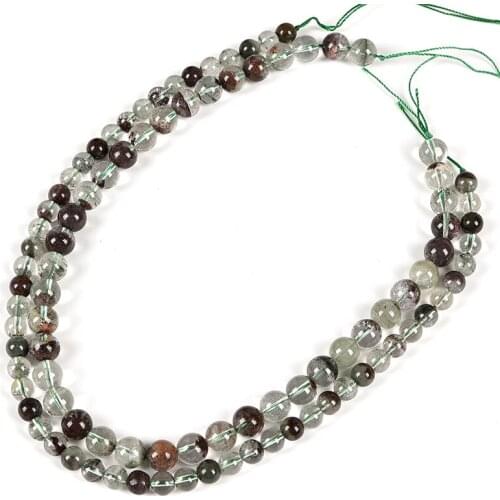 New 6/8/10mm Pale Green Stone Beads For Diy Green Ghost Crystal Bracelets Accessories 15inch Loose Beads Fit sweet Wife H246