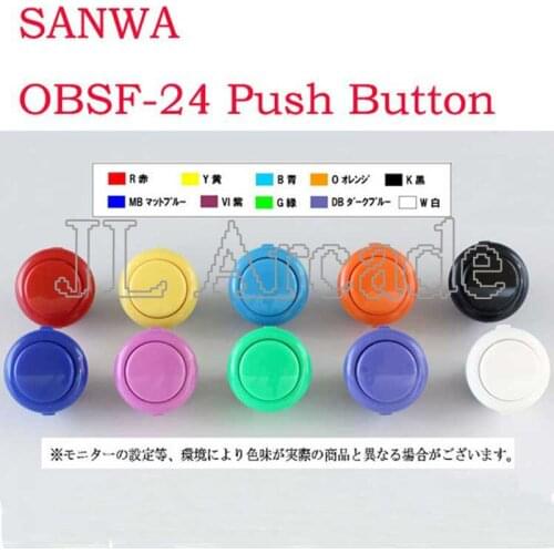 Original Sanwa 24mm Push button OBSF-24 Japan Sanwa Arcade Button Jamma MAME Start Button DIY Parts