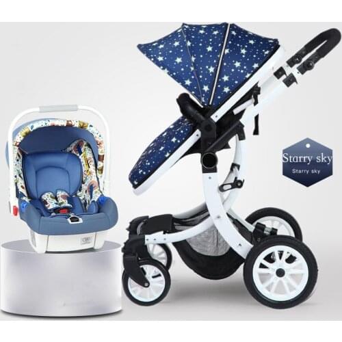 Chinoiserie baby carrier high landscape foldable 3 in 1baby stroller 2019 new baby car portable fashion four wheel baby stroller