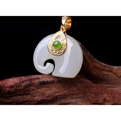 S925 silver jewelry fashion lady baby elephant mutton pendant good luck