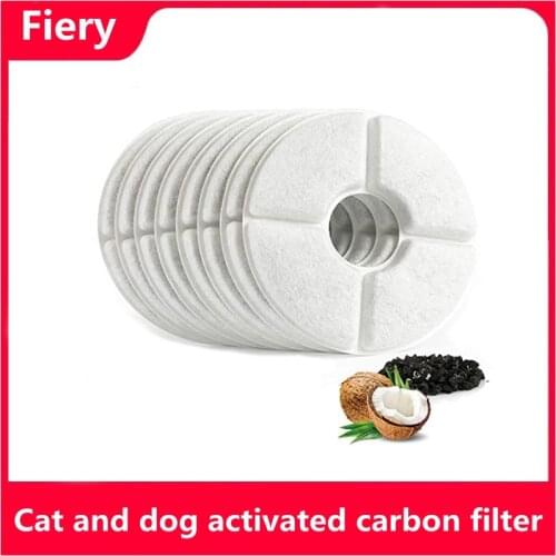 Replacement Activated Carbon Filter For Cat Water Drinking Fountain Replaced Filters Flower For Pet Dog Round Fountain Dispenser