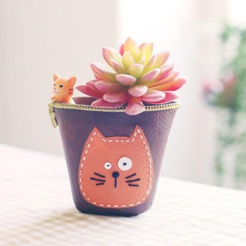 Coin Bag Umbrella Succulents Flower Pots Desktop Bonsai Gardening Potted Succulents Art Vase Office Decoration Garden Supplies