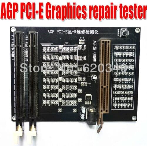 PC AGP PCI-E X16 Dual-use Socket tester Display Graphics Video Card Checker Tester Graphics card diagnostic tool
