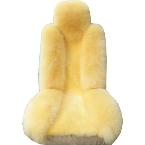 1pcs Universal Car Seat Winter Wool Cushion Australia Pure Wool Seat Cover Fur One Cushion Plush Seat Cover