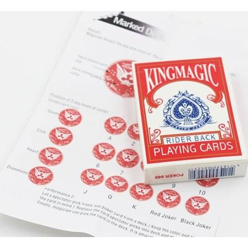 Magic Cards Marked Stripper Deck Playing Cards Poker Magic Tricks Close-up Street Kid Child Puzzle Toy,2.0