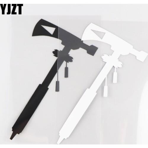 YJZT 9.4×15.2CM Indian Tomahawk Personality Trend Car Sticker Vinyl Creative Decoration Sticker Black / Silver 20C-0135