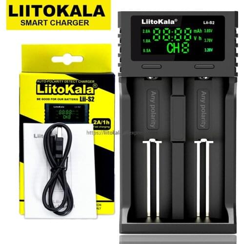 Liitokala Lii-PD4 Lii-S2 Lii-S4 Lii-500S 18650 lithium battery charger 3.7V 21700 26650 25500 20700 14500 16340 AA AAA