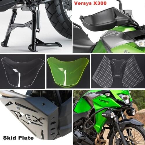 Centerstand Handguard Protector Headlight Cover Crash Bar Engine Guard Bash Skid Plate For Kawasaki Versys X300 KLE300 2017 2018