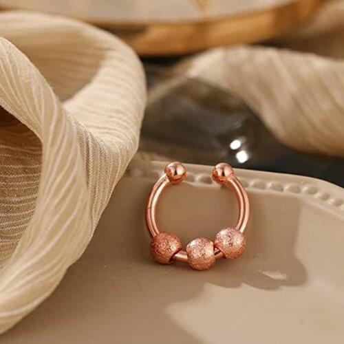 Silver Beaded Open Rings For Women 2021 New Trend INS Simple Style Lady Fashion Jewelry