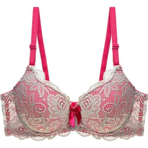 Underwear Sexy Women Color Block Underwear No Pad Underwired Push Up Lace Bra Brassiere Womens Intimates бюстгальтер женский