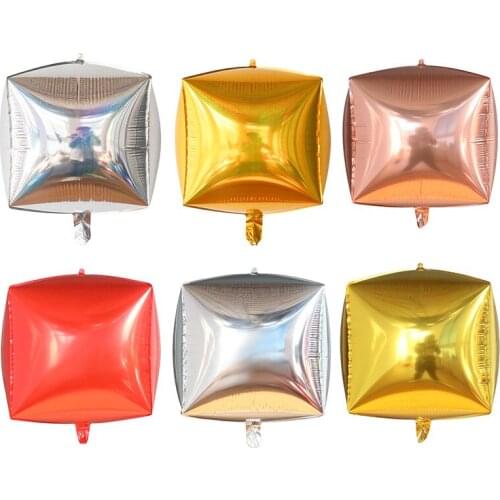 1pc 40cm Cube Square Foil Helium Balloons Baby Shower Wedding Birthday Party Decoration Supplies Air Globos Kids Toys Ball