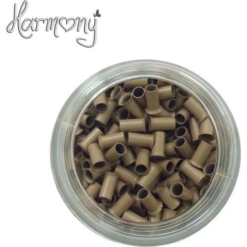 1000pcs/lot) 3.0*2.6*6.0mm 8# Dark blonde Copper Micro Links for pre-bonded hair 8 colors for your choices