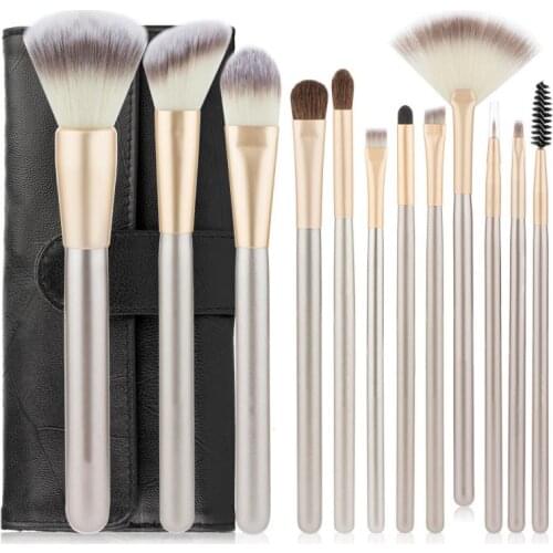 12 PCS Makeup Brush Beauty Tools Eye Shadow Brush Eyebrow Brush Foundation Brush Blush Blending Make Up Brush Beauty Tool