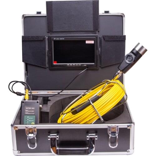 20m 9 Inch Dual Lens CCTV Pipe Endoscope Camera with 20Lights