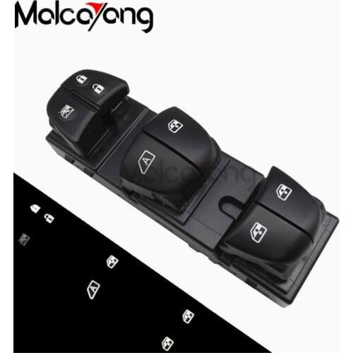 White Light Power Window Master Switch For Nissan Qashqai/Altima/Sylphy/Tiida/X-Trail