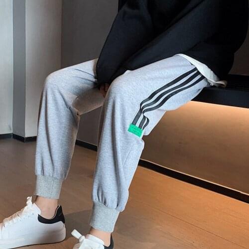 Joggers pants women spring autumn Korean version loose Harem pants Elastic Waist sweatpants casual loose gray Ladies' trousers