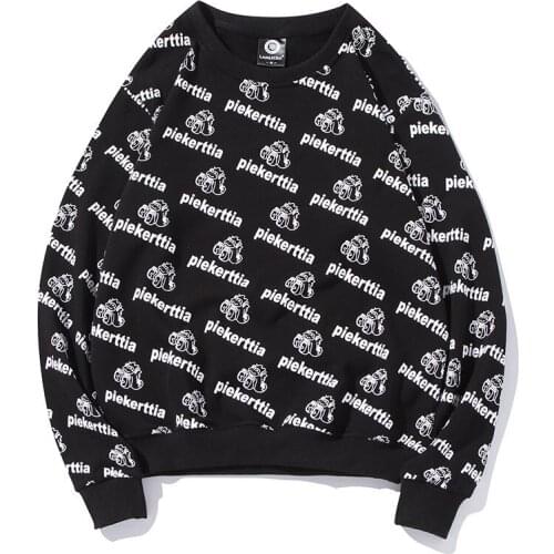 Man 2021 Classic Character Printing Loose Hooded Mens Hip Hop Tide Brand Hoodies Streetwear Male Hoodie