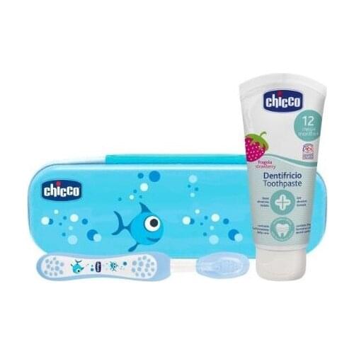 CHICCO SET DENTAL SIEMPRE SONRIENTE AZUL