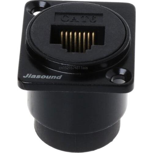 D-type Module RJ45 Socket Cable Female Signal Connector Cat6 Panel Mount Network Ethernet Extension Interface Adapter