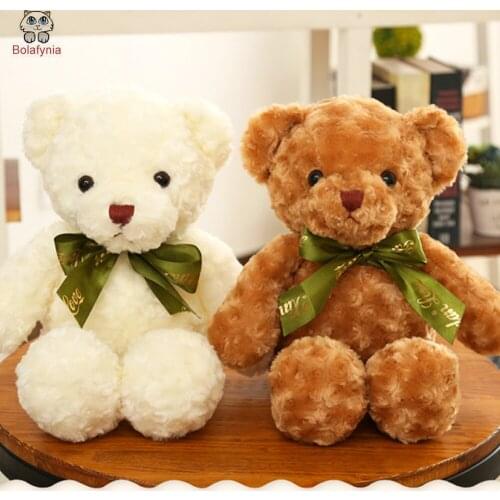 BOLAFYNIA Children Plush Stuffed Toy Genuine scarf bear teddy doll Baby Kids Toy for Christmas Birthday gift