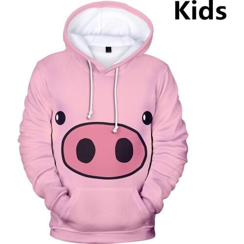 3 To 14 Years Kids Hoodies Lucky Pig 3d Printed Hoodie Sweatshirt Boys Girls Kawaii Streetwear Jacket Coat Children Clothes