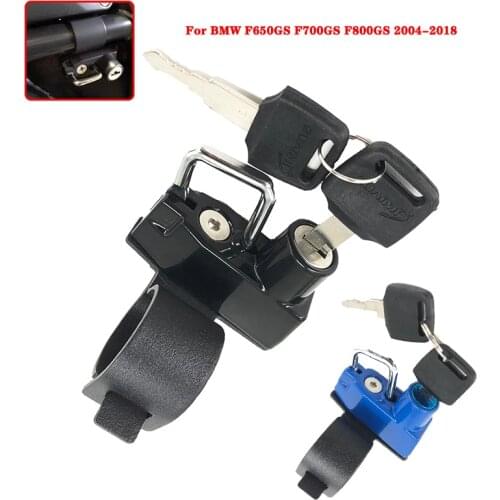 Motorcycle Helmet Lock Mount Hook Side Anti-theft Security with 2 Keys For BMW F650GS F700GS F800GS 2004-2018 2015 2016 2017