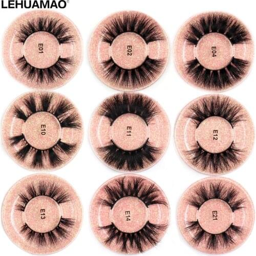 LEHUAMAO 50 pairs Mink Eyelashes 3D Mink False Eyelash Natural Fluffy Cruelty Free Lashes Dramatic Thick Hand Made Eye Makeup