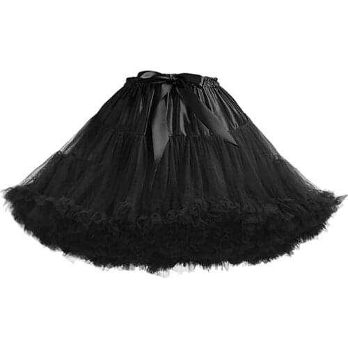 Top Sale Womens Petticoat Skirts Chiffon Tulle Skirts Underskirt Tutu Ballet Dress Puffy Cosplay Costume