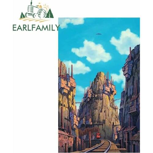 EARLFAMILY 13cm x 8.2cm For Laputa Castle In The Sky Car Bumper Stickers Windows Decals Car Door Protector Decal for JDM VAN