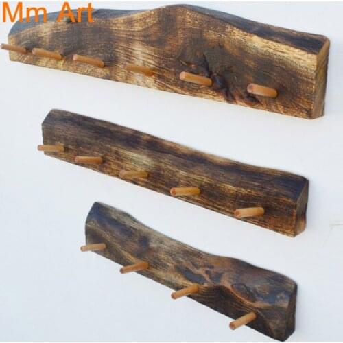 Bed & Breakfast Wall Hook Coat Rack Creative Home Distressed Wall Hanging Solid Wood