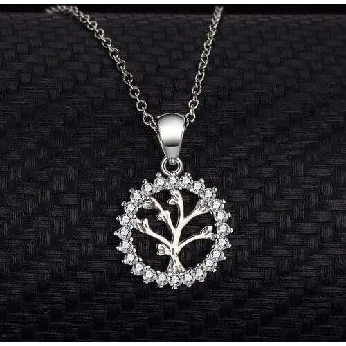 S925 Sterling Silver Europe And The United States Fashion life Tree Necklace Ladies Secklace tree of Life Jewelry Pendant