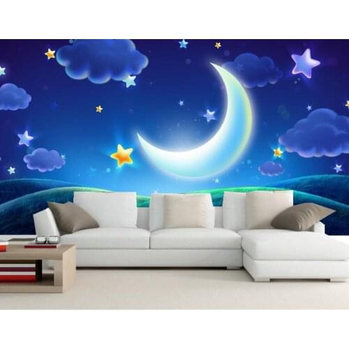 Custom 3d murals,Cartoon beautiful dream night sky wallpaper,living room sofa TV background children bedroom papel de parede