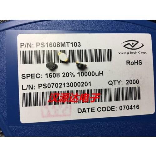 PS1608MT103 (instead of DS1608C-106MLC ) 10MH 0.02A 6.6X4.45X2.92MM IND PWR SHLD 10KuH 20% 1608