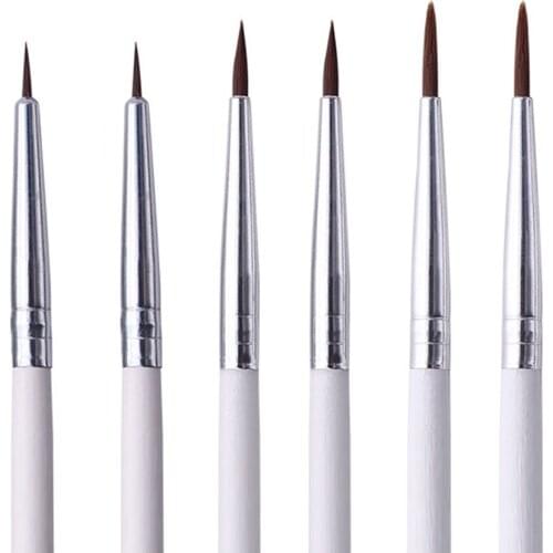 6Pcs/Set Fine Hand-painted Thin Hook Line Pen Drawing Art Pen #0 #00 #000 Paint Brush Art Supplies Nylon Brush Painting Pen