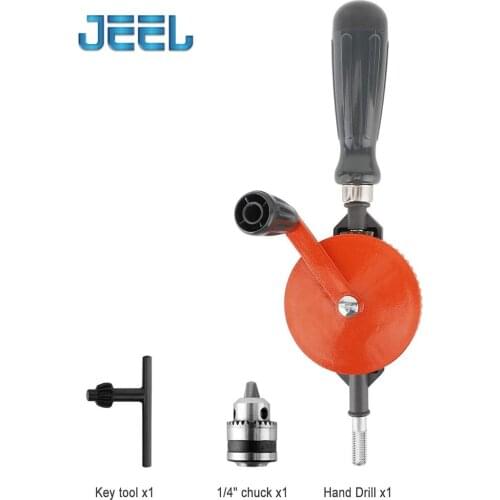 Hand Drill 1/4 3/8 Inch Manual Drill Double Gears Hand Shake Drilling Tool For Diy Woodworking Drill Crank Manual Drill