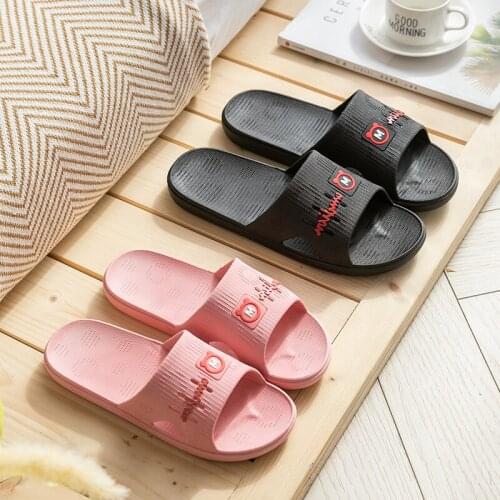 Couple Room Male Slippers Men Indoor Platform Girl Shoes Women Home Bathroom Flip flop Female Non-Slip Black Soft Simple Slide