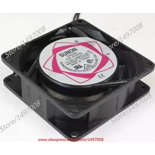 SUNON DP200A P/N 2122HSL AC 110-150V 0.14A 80X80X25mm Server Cooling Fan