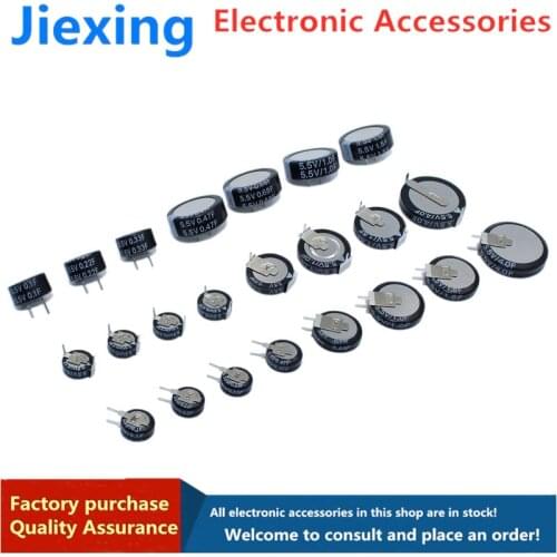 5.5V Super Capacitor 0.1F 0.22F 0.33F 0.47F 1F 1.5F 4.0F V Type C Type H Type Button Farad Capacitor Jiexing Store