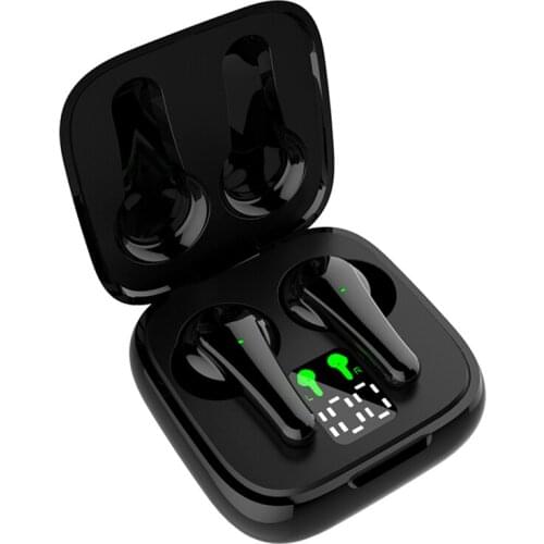 LED display bluetooth Earphones headphones J6 headset BT5.2 IPX5 waterproof noise cancelling wireless earbuds for smart phones