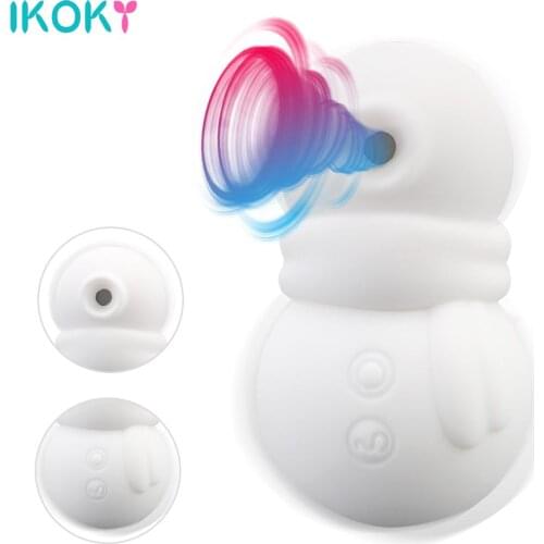 Tongue Vibrating 10 Modes Clitoris Nipple Sucking Female Masturbation Snowman Clit Sucker Vibrator G-spot Stimulation