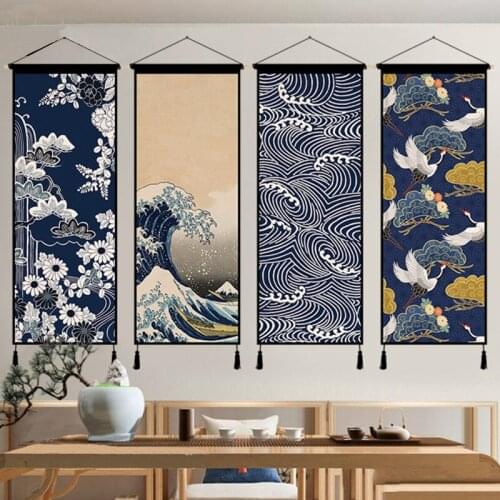Japan Ukiyoe Hanging Scroll Painting Canvas Posters And Prints Wall Art Wall Pictures For Living Room Home Decor Paintings